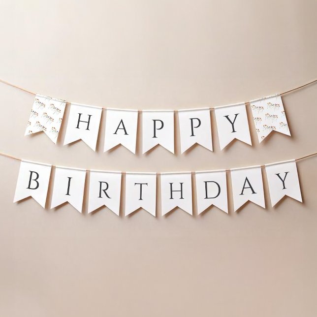 Colourful Wildflower Happy Birthday Big Bunting (Creator Uploaded)