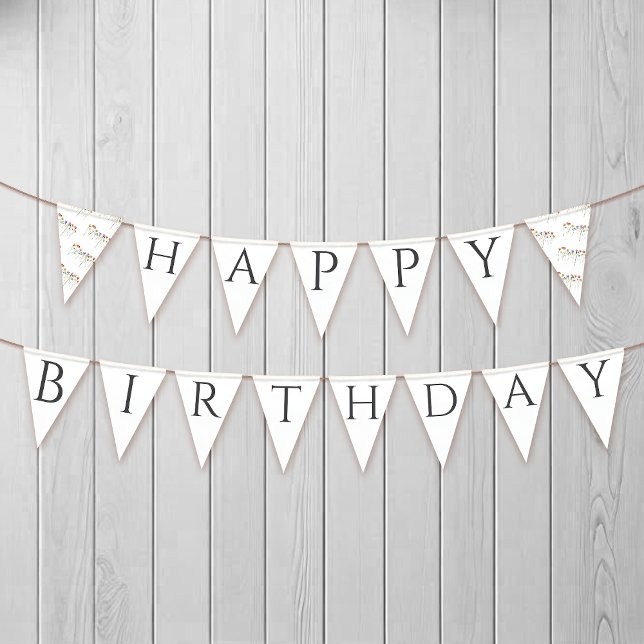 Colourful Wildflower Happy Birthday Bunting (Creator Uploaded)