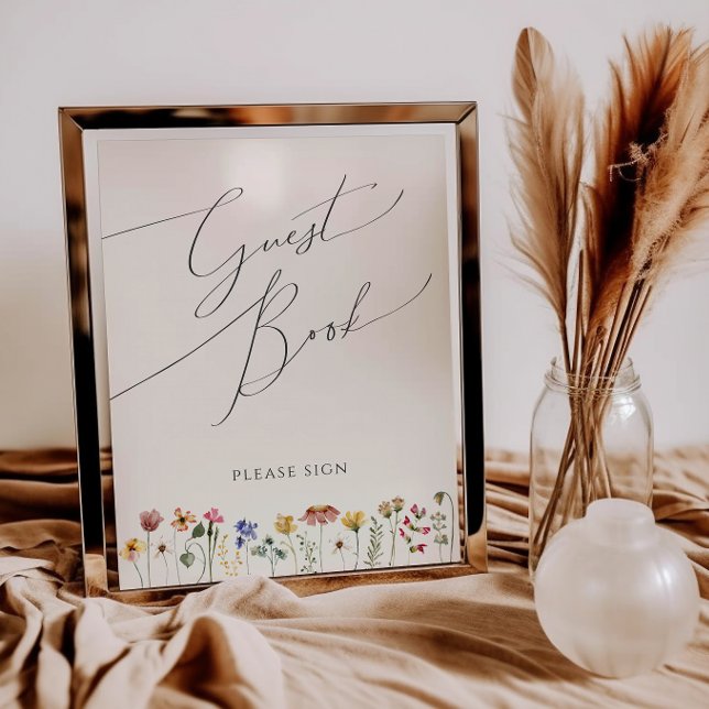 Colourful Wildflower Meadow | Beige Guest Book Sig (Creator Uploaded)