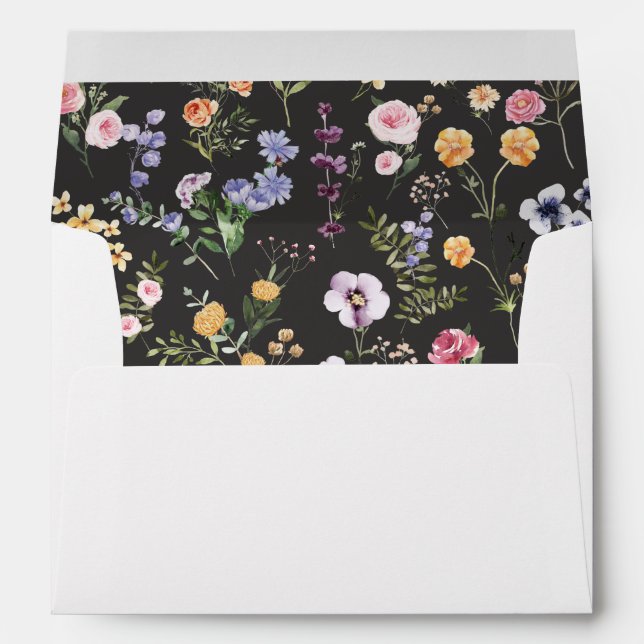 Colourful Wildflower Meadow Floral Garden Envelope (Back (Bottom))