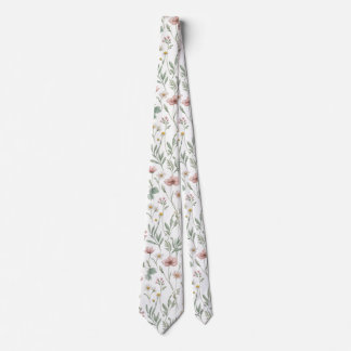 Colourful Wildflower Meadow Garden Flowers Dad Gif Tie