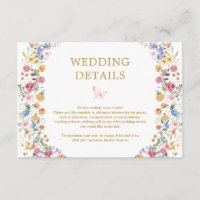 Colourful Wildflower Meadow Garden Wedding Details