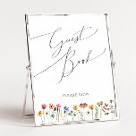 Colourful Wildflower | Meadow Guest Book Sign<br><div class="desc">This colourful wildflower | meadow guest book sign is perfect for your simple, whimsical boho rainbow summer wedding. The bright, enchanted pink, yellow, orange, and gold colour florals give this product the feel of a minimalist elegant vintage hippie spring garden. The modern design is artsy and delicate, portraying a classic...</div>