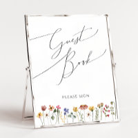 Colourful Wildflower | Meadow Guest Book Sign