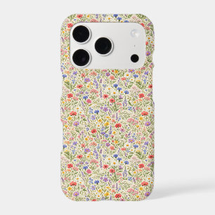 Colourful Wildflower Meadow Seamless Pattern