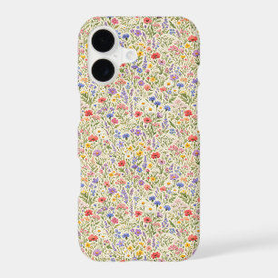 Colourful Wildflower Meadow Seamless Pattern