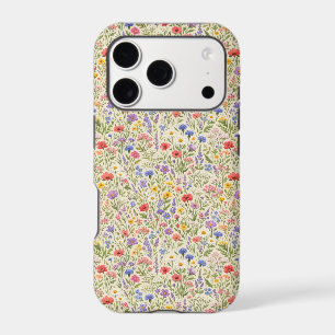 Colourful Wildflower Meadow Seamless Pattern