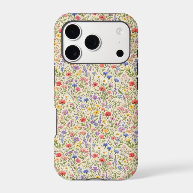 Colourful Wildflower Meadow Seamless Pattern (Back)