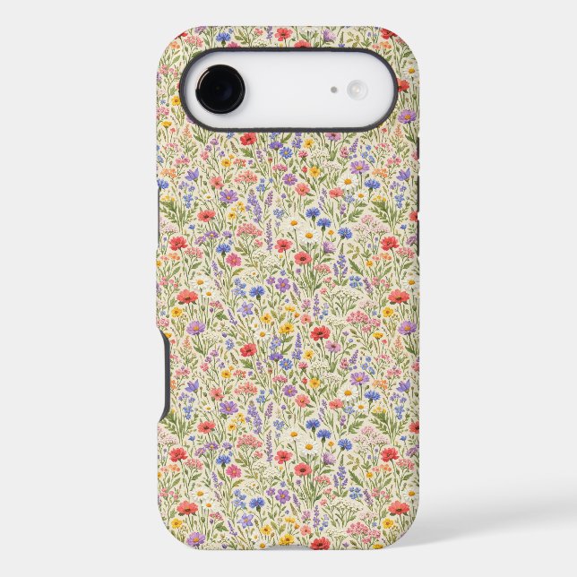 Colourful Wildflower Meadow Seamless Pattern (Back)