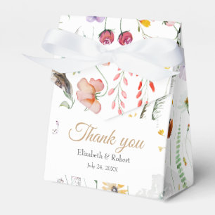 Colourful Wildflower Meadow Wedding Thank You Favour Box