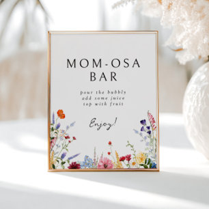 Colourful Wildflower Mum-osa Bar Downloadable Poster