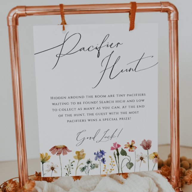 Colourful Wildflower Pacifier Hunt Sign (Creator Uploaded)