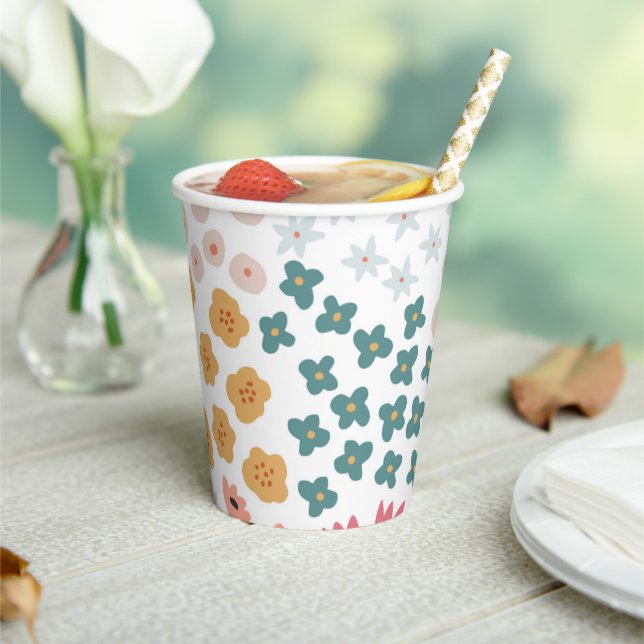 Colourful Wildflower Paper Cups (Insitu)