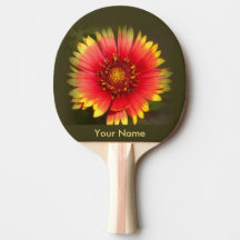 Colourful Wildflower Ping Pong Paddle