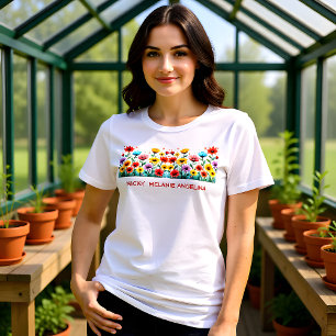 Colourful Wildflower Plant Mum  Tri-Blend Shirt