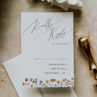 Colourful Wildflower | RSVP Card