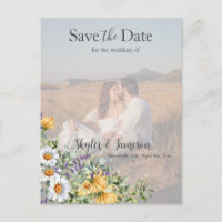 Colourful Wildflower Save the Date Photo