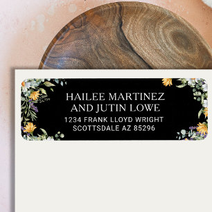 Colourful Wildflower Spring Wedding Return Address Label