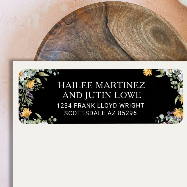 Colourful Wildflower Spring Wedding Return Address Label (Creator Uploaded)