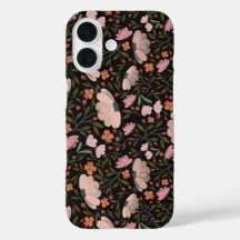 Colourful Wildflower Summer Floral Black