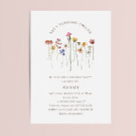 Colourful Wildflower Twelfth Birthday Party Invitation<br><div class="desc">This colourful wildflower twelfth birthday party invitation is perfect for your simple, whimsical, boho rainbow summer celebration. The bright, enchanted pink, yellow, orange, and gold colour florals give this product the feel of a minimalist, elegant, vintage hippie spring garden. The modern design is artsy and delicate, portraying a classic earthy...</div>