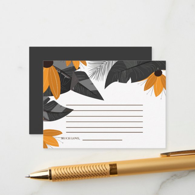 Colourful Wildflower Wedding Advice Card (Front/Back In Situ)