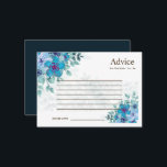 Colourful Wildflower Wedding Advice Card<br><div class="desc">This is Beautiful elegant wildflower Wedding Advice Card. This colourful wildflower wedding advice card is perfect for your simple,  whimsical boho rainbow summer wedding. It is perfect as wedding place cards,  business cards and more. Click on the customise it button to personalise the design.</div>