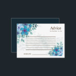 Colourful Wildflower Wedding Advice Card<br><div class="desc">This is Beautiful elegant wildflower Wedding Advice Card. This colourful wildflower wedding advice card is perfect for your simple,  whimsical boho rainbow summer wedding. It is perfect as wedding place cards,  business cards and more. Click on the customise it button to personalise the design.</div>