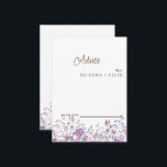 Colourful Wildflower Wedding Advice Card<br><div class="desc">This is Beautiful elegant wildflower Wedding Advice Card. This colourful wildflower wedding advice card is perfect for your simple,  whimsical boho rainbow summer wedding. It is perfect as wedding place cards,  business cards and more. Click on the customise it button to personalise the design.</div>