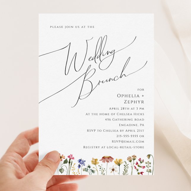 Colourful Wildflower | Wedding Brunch Invitation (Creator Uploaded)