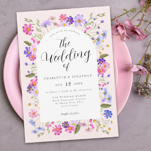 Colourful Wildflower Wedding Invitation