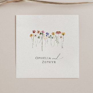 Colourful Wildflower | Wedding Napkins