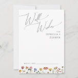 Colourful Wildflower | Wedding Well Wishes Card<br><div class="desc">This colourful wildflower | wedding well wishes card is perfect for your simple, whimsical boho rainbow summer wedding. The bright, enchanted pink, yellow, orange, and gold colour florals give this product the feel of a minimalist elegant vintage hippie spring garden. The modern design is artsy and delicate, portraying a classic...</div>