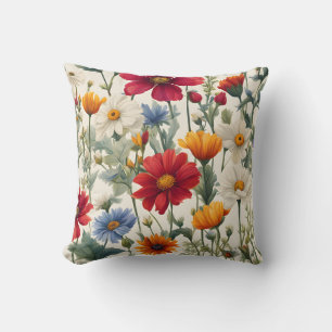 Colourful Wildflowers #2 Cushion