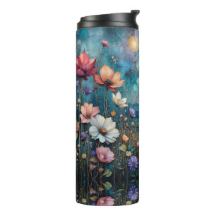 Colourful Wildflowers at Waters Edge  Thermal Tumbler