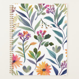 Colourful Wildflowers   Beautiful Floral Watercolo Planner