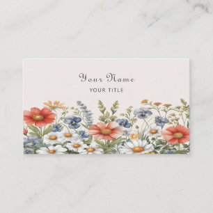 Colourful Wildflowers Business Card