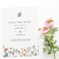Colourful Wildflowers & Butterfly Wedding Save The