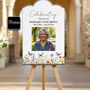 Colourful Wildflowers Celebration Of Life Photo Poster