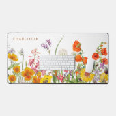 Colourful Wildflowers Country Flowers Personalised Desk Mat (Keyboard & Mouse)