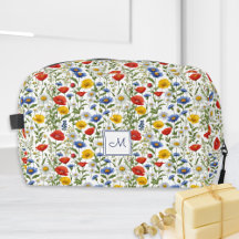 Colourful Wildflowers Floral Botanical Monogrammed