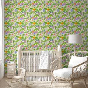 Colourful Wildflowers Floral Pattern  Wallpaper