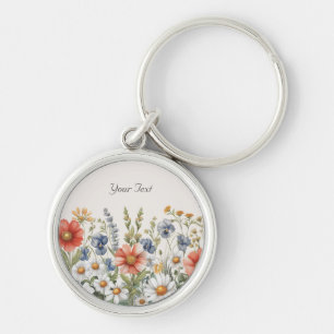Colourful Wildflowers Keychain