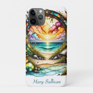 Colourful Wildflowers Ocean Portal iPhone 11 Pro Case