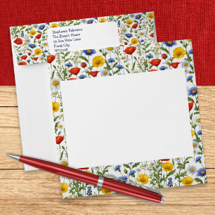 Colourful Wildflowers Patterned Envelope