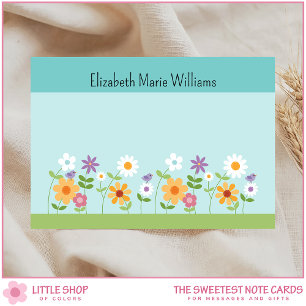 Colourful Wildflowers Personalised Card