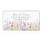 colourful wildflowers return address labels 
