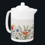 Colourful Wildflowers Teapot<br><div class="desc">Beautiful Colourful Wildflowers Teapot</div>