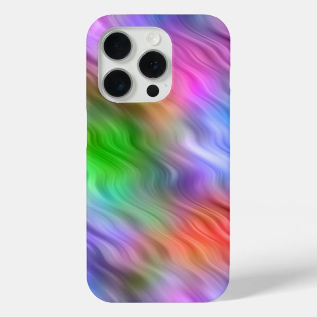 Colourful Wildflowers Wavy Texture Case-Mate iPhone Case (Back)