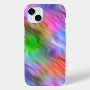Colourful Wildflowers Wavy Texture iPhone 15 Mini Case